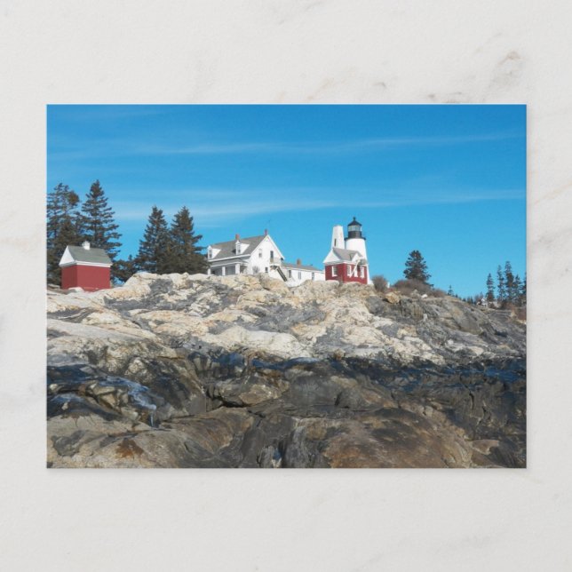 Pemaquid Point Lighthouse 4 Postkarte (Vorderseite)
