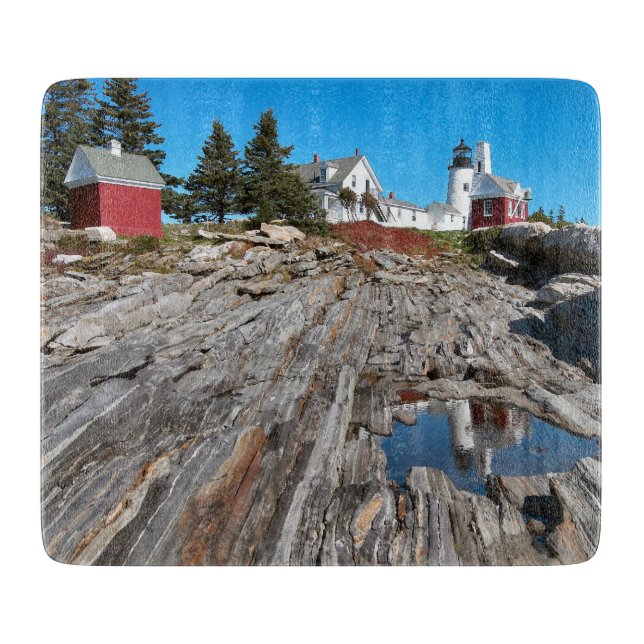 Pemaquid Point Lighthouse, Maine Cutting Board Schneidebrett (Vorderseite)