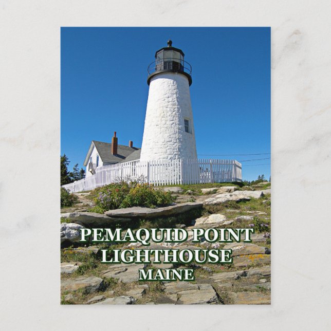 Pemaquid Point Lighthouse, Maine Postkarte (Vorderseite)