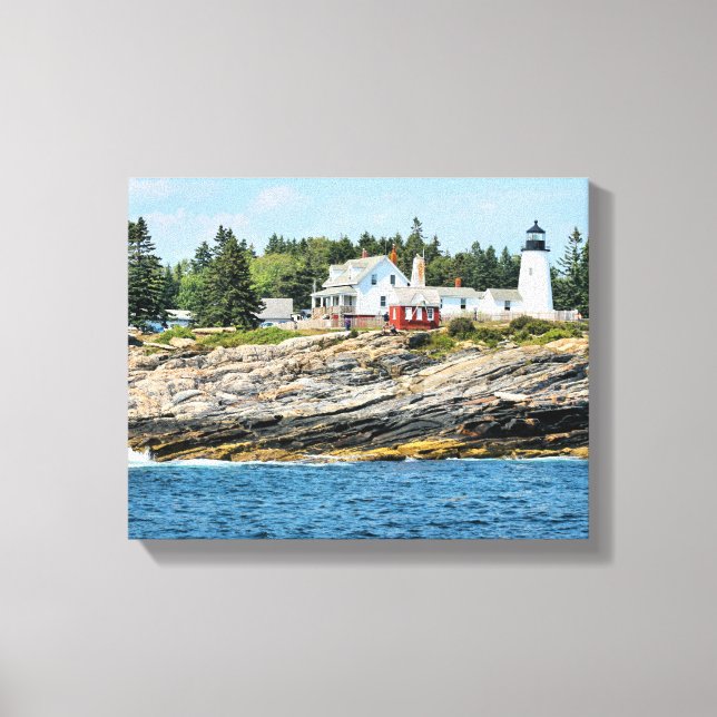 Pemaquid Point Lighthouse Maine Wrapped Canvas Leinwanddruck (Vorderseite)