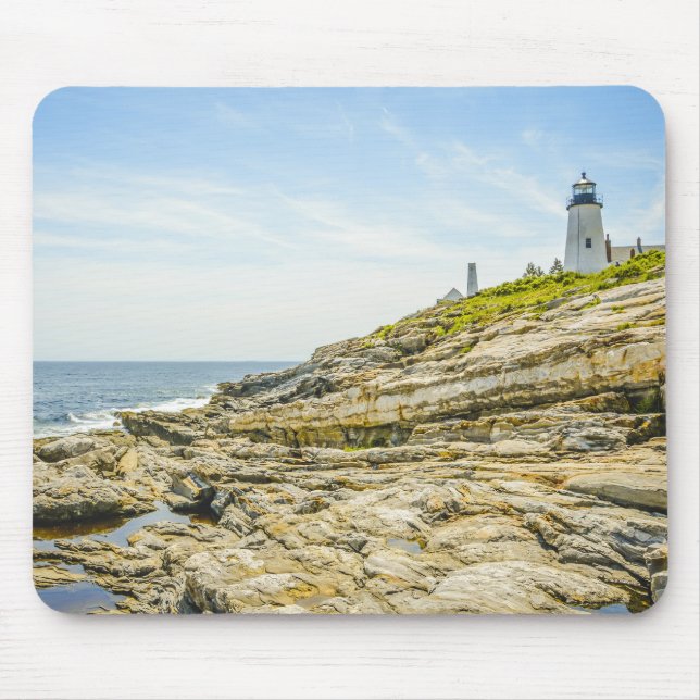 Pemaquid Point Maine Lighthouse and Ocean Mousepad (Vorne)