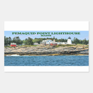 Pemaquid Punkt-Leuchtturm, Maine-Aufkleber Rechteckiger Aufkleber