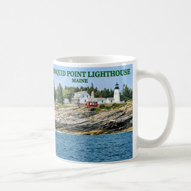 Pemaquid Punkt-Leuchtturm, Maine-Tasse Kaffeetasse (Rechts)