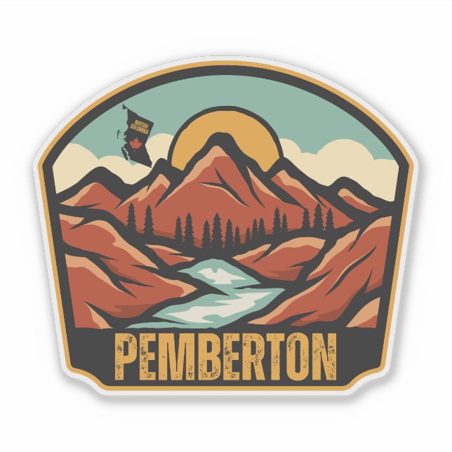 Pemberton, British Columbia Aufkleber (Vorderseite)