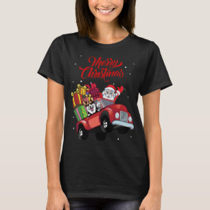 Pembrach walisisches Corgi mit dem Weihnachtsmann T-Shirt