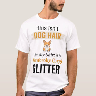 Pembroke Corgi Glitter Lustiges Hunde-Liebhaber-De T-Shirt