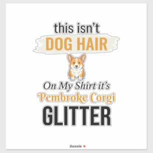 Pembroke Corgi Glitter Lustiges Hundebesitzer-Desi Aufkleber