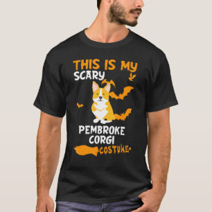 Pembroke Corgi Kostüm Halloween Fauler Schrecklich T-Shirt