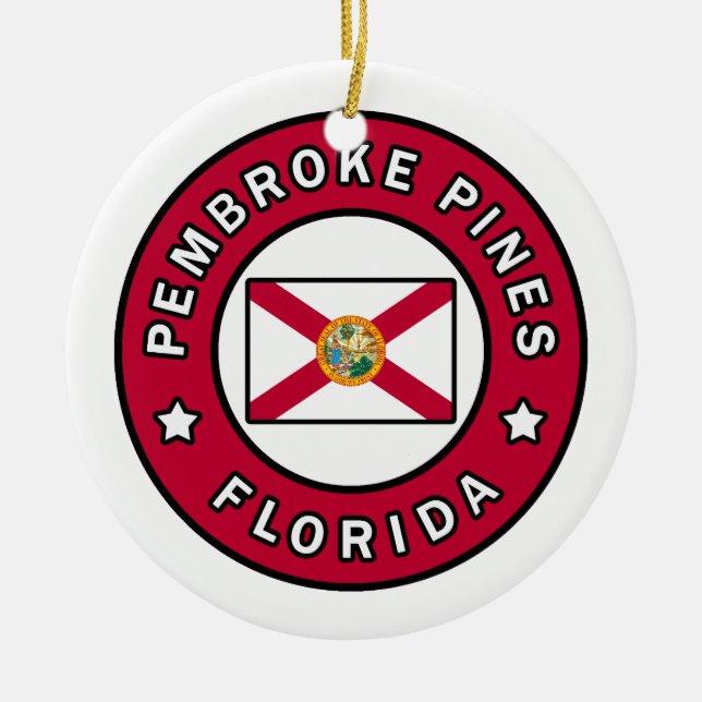 Pembroke-Kiefern Florida Keramik Ornament (Vorne)