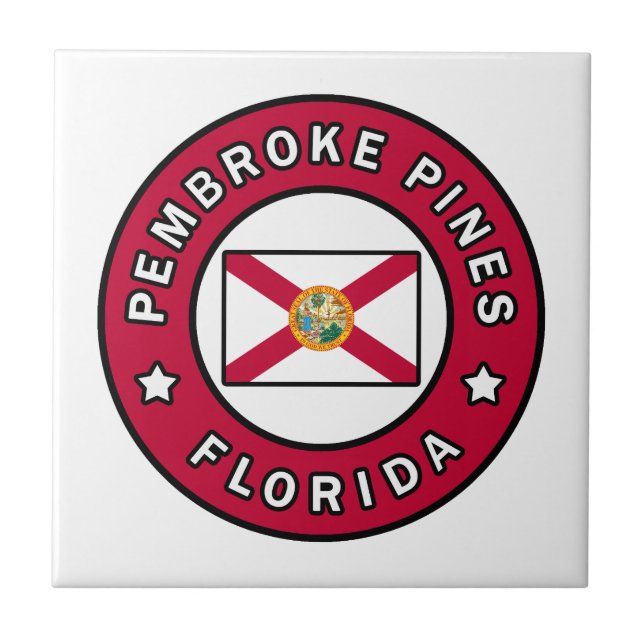 Pembroke Pines Florida Fliese (Vorderseite)