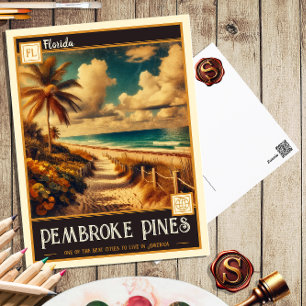 Pembroke Pines, Florida   Vintage Postkarte