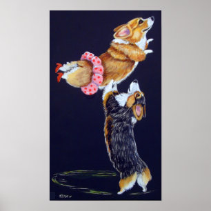 Pembroke-Walisercorgi-Druck-Plakat Poster