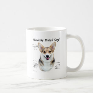 Pembroke-Walisercorgi-Geschichtsentwurf Kaffeetasse