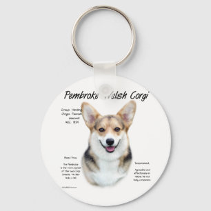 Pembroke-Walisercorgi-Geschichtsentwurf Schlüsselanhänger