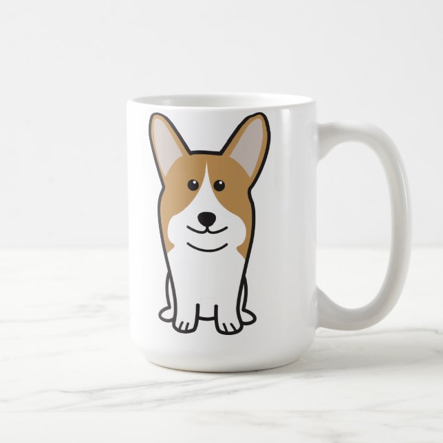 Pembroke-Walisercorgi-HundeCartoon Kaffeetasse (Rechts)