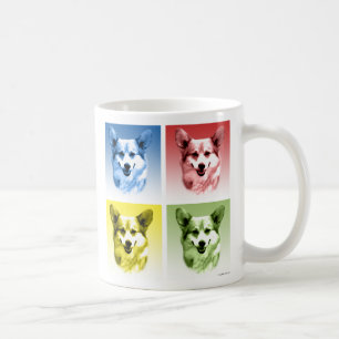 Pembroke-Walisercorgi-Pop-Kunst Kaffeetasse