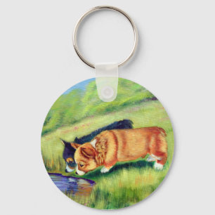 Pembroke-Walisercorgi-Schlüsselanhänger Schlüsselanhänger