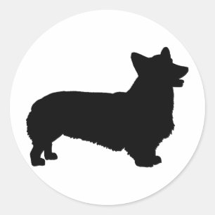 Pembroke-WaliserCorgi (Schwarzes) Runder Aufkleber