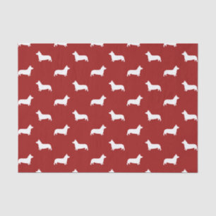 Pembroke-Walisercorgi-Silhouette-Muster Seidenpapier