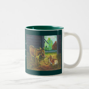 Pembroke-Walisercorgi-Tassen Zweifarbige Tasse