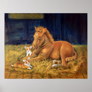 Pembroke-Walisercorgi-Wand-Druck Poster