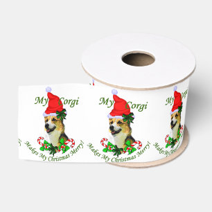 Pembroke-Walisercorgi-Weihnachten Ripsband