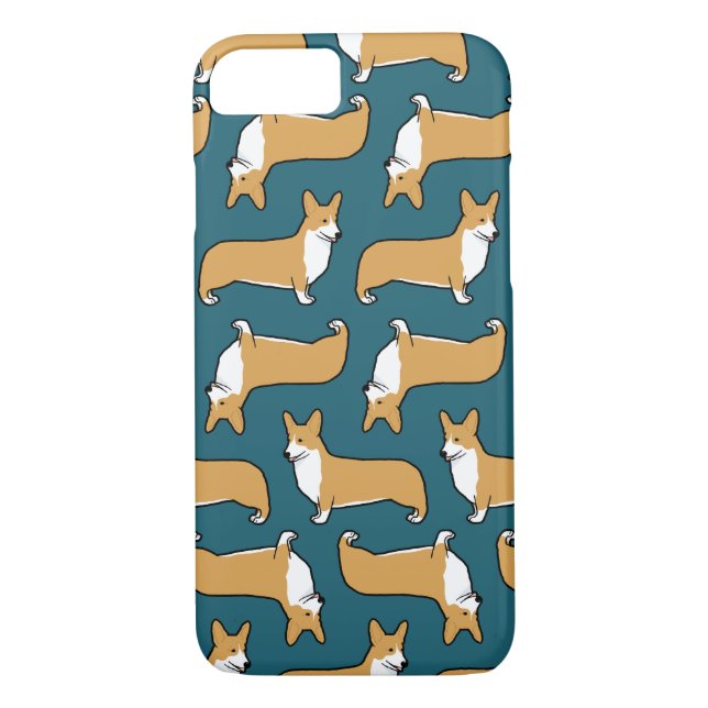 Pembroke-Walisercorgis-Muster Case-Mate iPhone Hülle (Rückseite)
