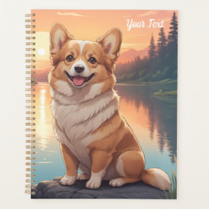 Pembroke Welsh Corgi au bord d'un lac