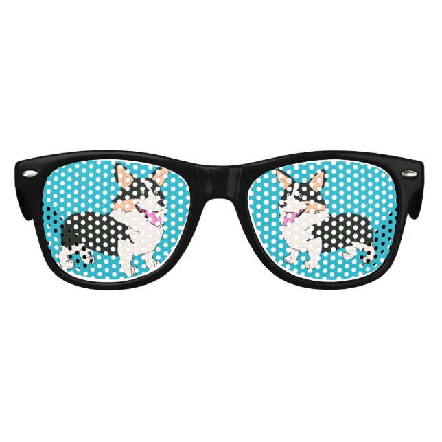 Pembroke Welsh Corgi Cartoon Sonnenbrille (Vorderseite)