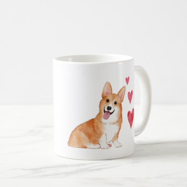 Pembroke Welsh Corgi Dog Individuelle Name Kaffeetasse (VorderseiteRechts)