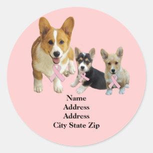 Pembroke Welsh Corgi Étiquette de adresse du cance