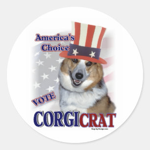 Pembroke Welsh Corgi Geschenke Runder Aufkleber