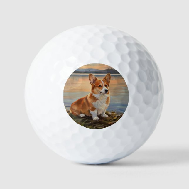 Pembroke Welsh Corgi Golfball (Vorderseite)