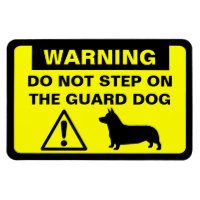 Pembroke Welsh Corgi Guard Hundelwarnung humorvoll