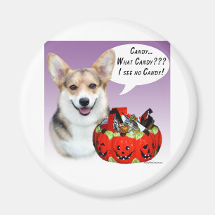 Pembroke Welsh Corgi Halloween Candy Magnet