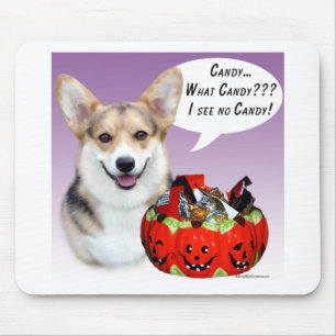 Pembroke Welsh Corgi Halloween Candy Mousepad