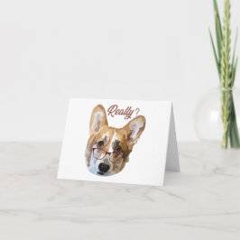 Pembroke Welsh Corgi Hand Drawn Digital Art Karte