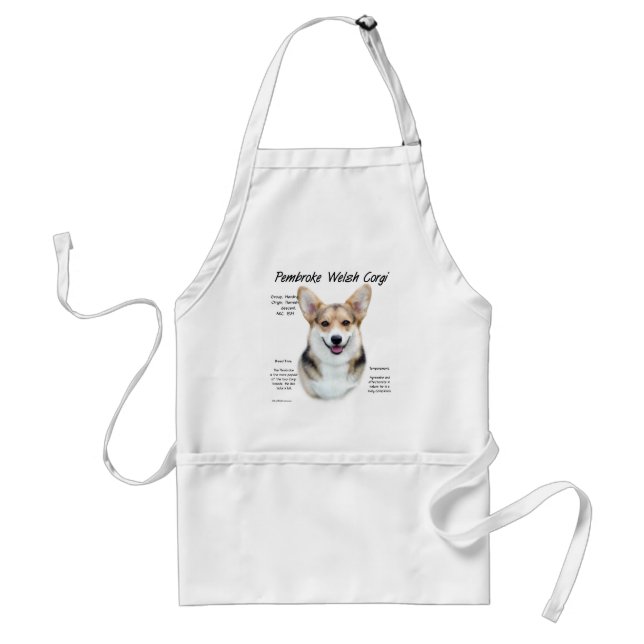 Pembroke Welsh Corgi History Design Schürze (Vorne)