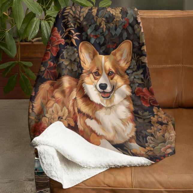 Pembroke Welsh Corgi im Viktorianischen Blumengart Sherpadecke (Von Creator hochgeladen)