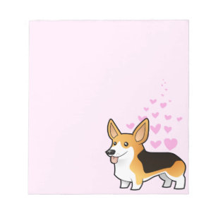 Pembroke Welsh Corgi Liebe Notizblock