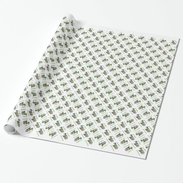 Pembroke Welsh Corgi Lucky Paws Geschenkpapier (Ungerollt)