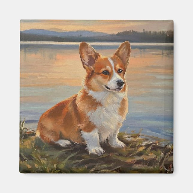 Pembroke Welsh Corgi Magnet (Vorne)