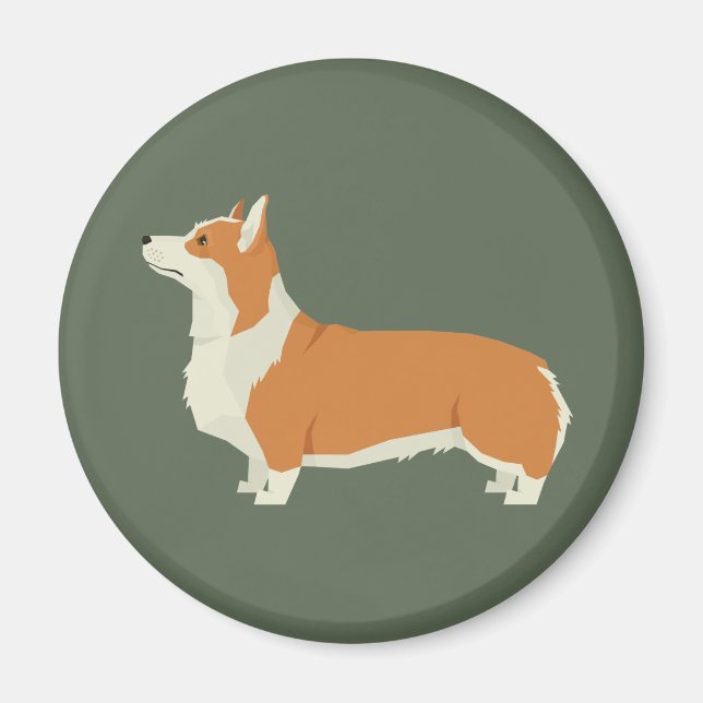 Pembroke Welsh Corgi Magnet (Vorne)