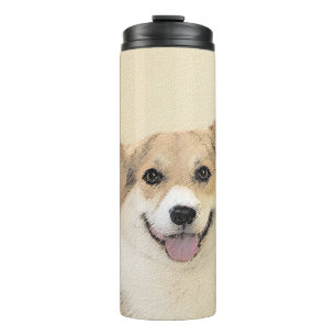 Pembroke Welsh Corgi Malerei - Original Hund Kunst Thermosbecher