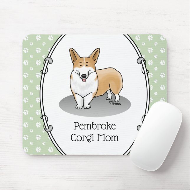 Pembroke Welsh Corgi Mama (rot 1) Hunde Mama Niedl Mousepad (Mit Mouse)