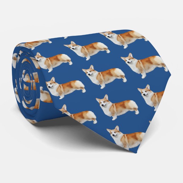 Pembroke Welsh Corgi Neck Tie Krawatte (Gerollt)