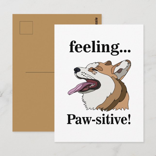 Pembroke Welsh Corgi Niedlich Dog Postkarte (Vorne/Hinten)