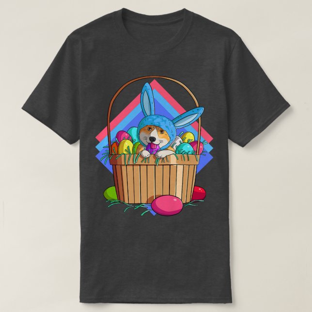 Pembroke Welsh Corgi Ostereier Bunny Dog1056 T-Shirt (Design vorne)