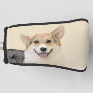 Pembroke Welsh Corgi Painting - Original Dog Art Golf Headcover