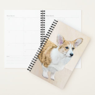 Pembroke Welsh Corgi Painting - Original Dog Art Planer